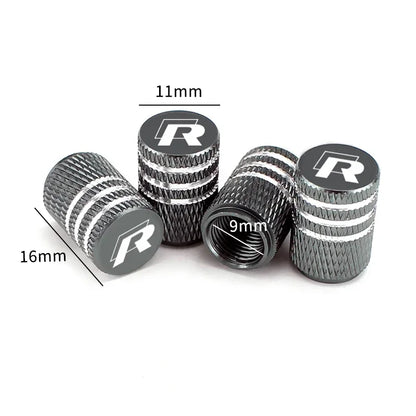 R-Line ValveGuard – 4PCS Wheel Tire Stem Caps for Volkswagen Models
