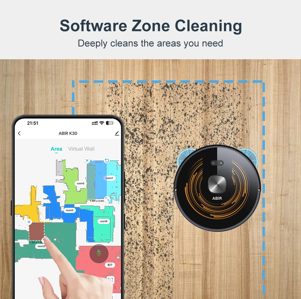 ABIR K30 SmartClean – Laser Lidar Robot Vacuum with Auto-Empty Station